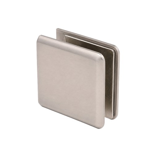 CRL BCU4SN Satin Nickel Beveled Heavy-Duty Wall Mount Glass Clamp