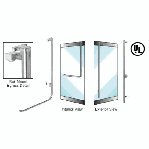 CRL EG100FS3RKBS Blumcraft Brushed Stainless Right Hand Keyed Access Egress Control Handle