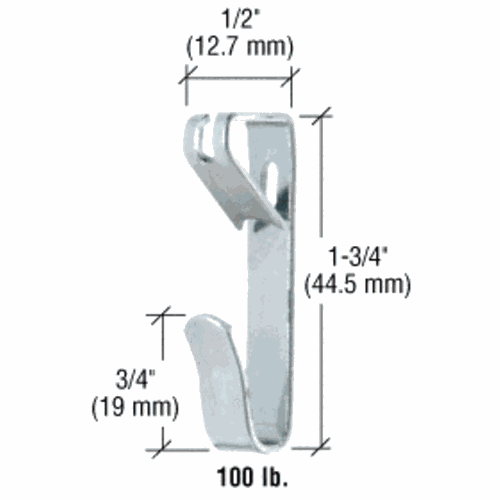 CRL 47980 100 lb Picture Hangers - Bulk Pack of 100