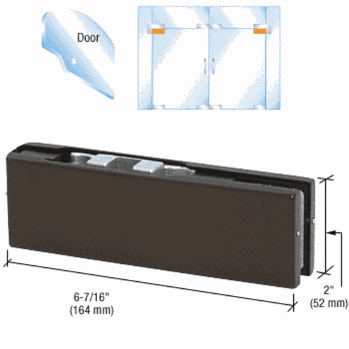CRL PH21CDU Dark Bronze Adjustable European Door Patch Fitting