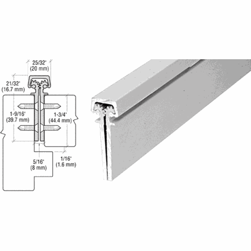 CRL 112HD83A Satin Anodized Roton 112HD Heavy-Duty Concealed Leaf Continuous Hinge