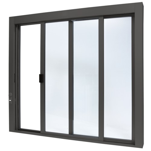 CRL SCDW4844X0GDU Duranodic Bronze Anodized Self-Closing Deluxe Service Window with Full Track