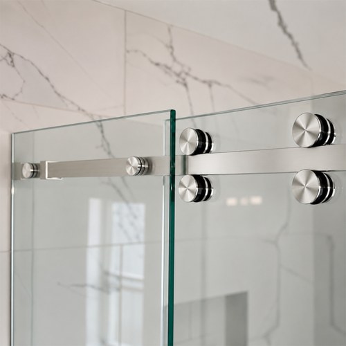 CRL SRSER78PS Polished Stainless Deluxe Serenity Sliding Shower Door System