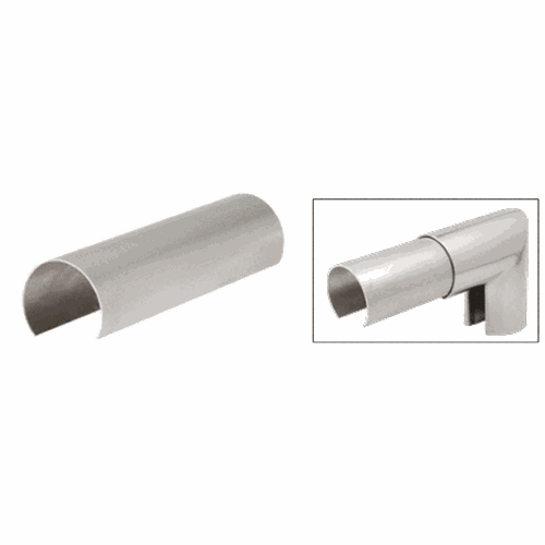 CRL L25CSS Stainless Steel 63.5mm Connector Sleeve for LR25 Cap Railing