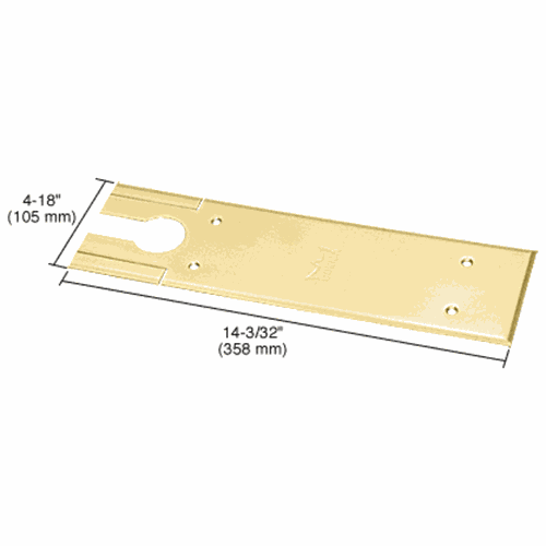 CRL BTS7410CPPB Dormakaba Polished Brass BTS80 Cover Plate