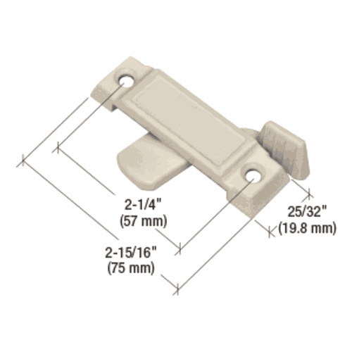 CRL F2783 Tan Sliding Window Lock, 2-1/4