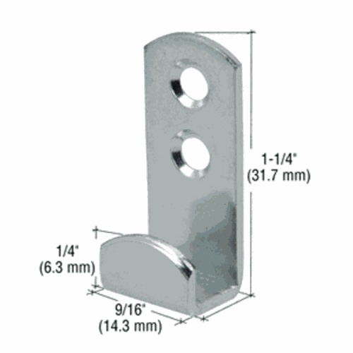 CRL KV309 Anochrome Standard Mirror Clip, 5/16