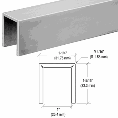 CRL GRLC107BS12 Brushed Stainless 11 Gauge Cap Railing for 3/4