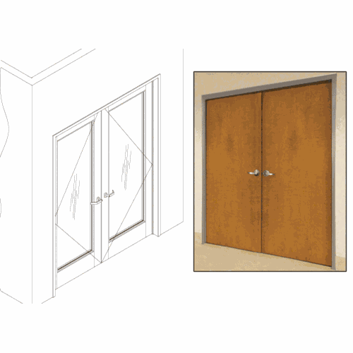 CRL 487F6711 Clear Anodized Office Partition Double Door Frame 6' x 7'