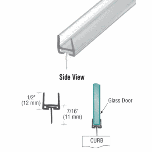 CRL P660BR Polycarbonate Bottom Rail with Wipe for 1/2