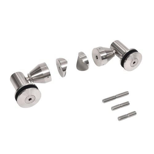 CRL RB50SBS Brushed Stainless Double Arm Swivel Fitting Set for 1/2