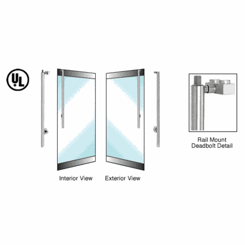 CRL DB170JS6R1BS Blumcraft Brushed Stainless Left Hand Rail Mount Deadbolt Handle 