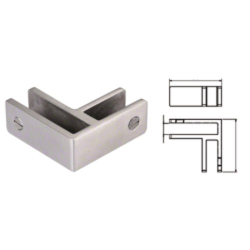 CRL GBC9021PS 316 Polished Stainless 90 Glass Bracing Clamp for 21.52mm Glass