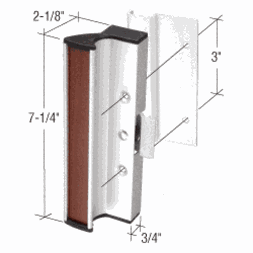 CRL C1055 Aluminum Surface Mount Clamp Handle with 3