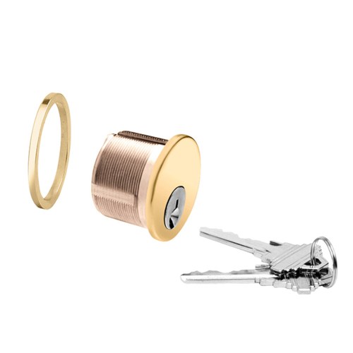CRL DRA10PB Polished Brass Mortise Keyed Alike Cylinder