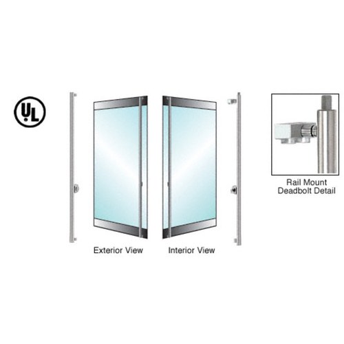 CRL 3D130F4R1BS Blumcraft Brushed Stainless Left Hand Reverse Rail Mount Deadbolt Handle