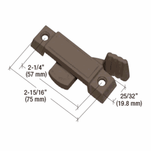 CRL F2596 Bronze Sliding Window Lock, 2-1/4