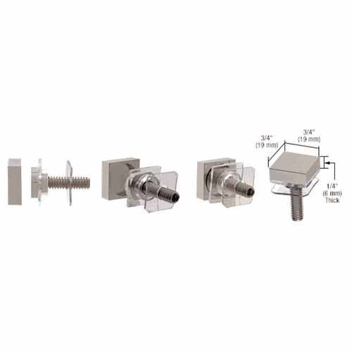 CRL SQSKSN Satin Nickel Square Washer/Stud Replacement Set