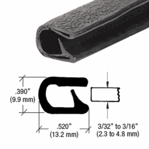 CRL 75000708 Black QuickEdge Standard Single Lip Trim