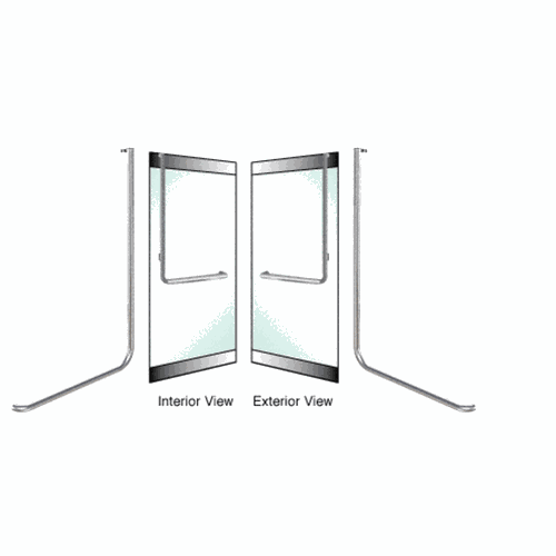 CRL DH100D6RBS Blumcraft Brushed Stainless Left-Hand Swing-In Rail Mount 