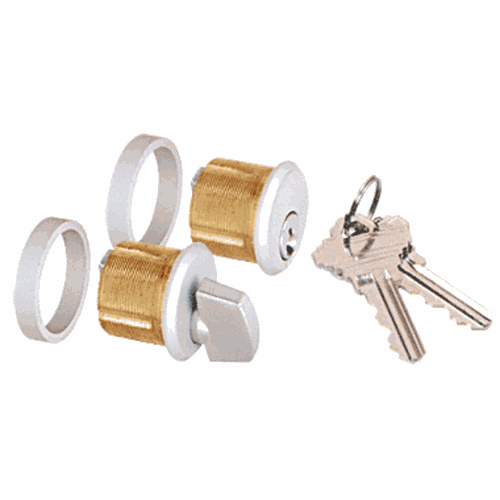 CRL AMR205CTA Satin Anodized AMR Keyed Cylinder/Thumbturn for AMR205 Patch Lock