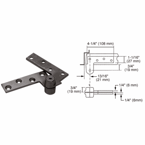 CRL R180DU Rixson Dark Bronze 3/4
