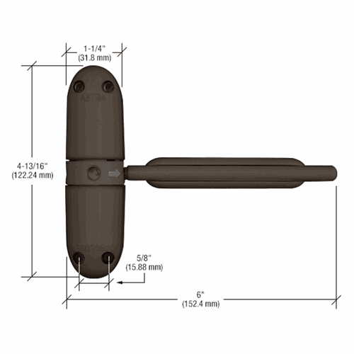 CRL KC18USA Brown Safety Spring Door Closer