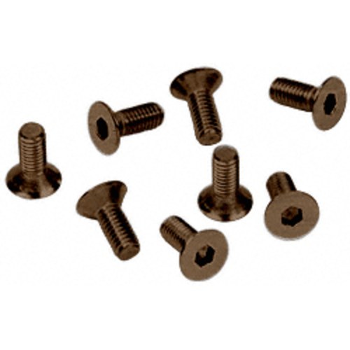 CRL A615BBRZ Brushed Bronze 6mm x 15mm Flat Allen Head Cover Plate Screws