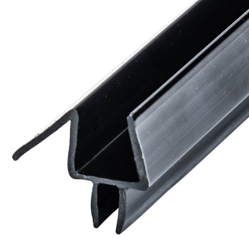 CRL P912WSBL Black Co-Extruded Bottom Wipe with Drip Rail for 1/2