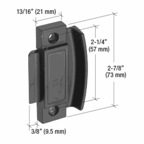 CRL F2607 Black Diecast Window Latch Pull