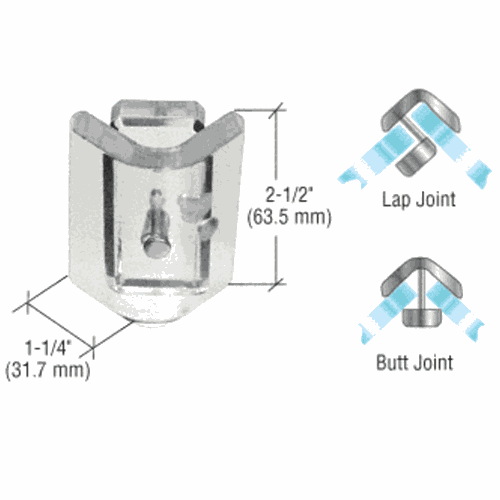 CRL AMC90 Clear Acrylic 90 Angle Mall Glass Clamp