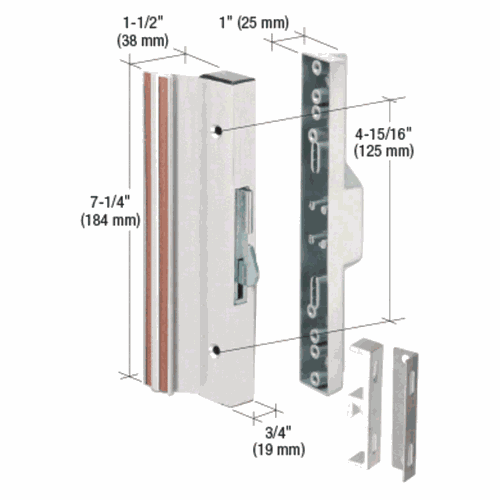 CRL C1198 Aluminum Hook-Style Surface Mount Handle, 4-15/16