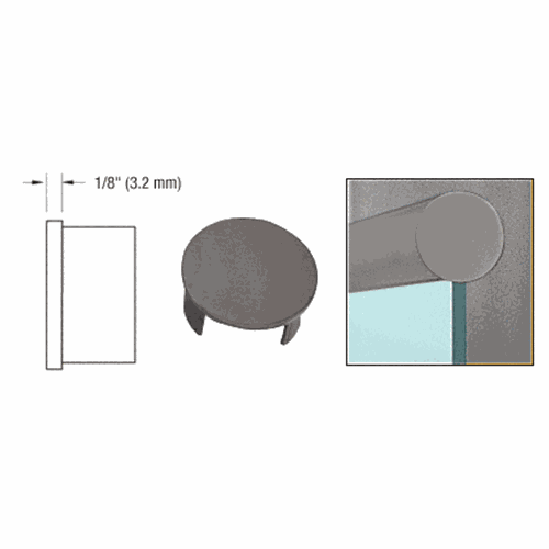 CRL GR19ECDU Dark Bronze Aluminum End Cap for 1.9