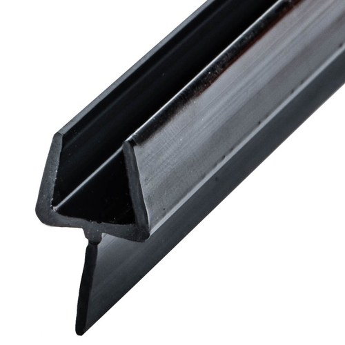 CRL P661BRBL One-Piece Bottom Rail with Black Wipe for 1/2