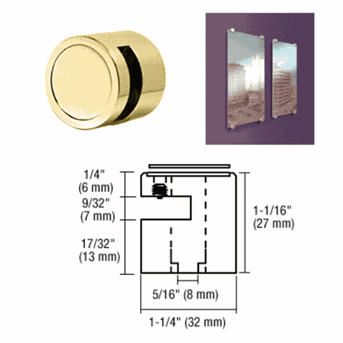 CRL EG14BR Brass Edge Grip for 1/4