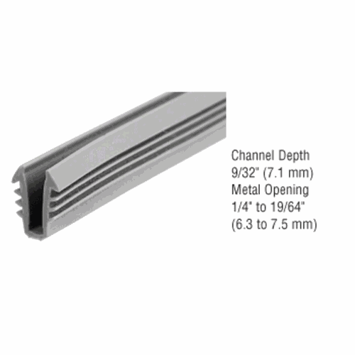 CRL GC722C Gray Vinyl Glazing Channel 9/32
