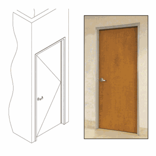 CRL 487F3711R Clear Anodized Office Partition Frame, RH, 3'0 x 7'0 Single Door