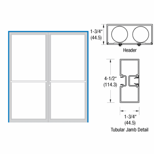 CRL FR42771 U.S. Aluminum Custom 450 Tubular Center Hung Frame with Paint Finish