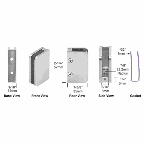 CRL SA95PS Polished Stainless 1/4