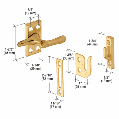 CRL H3553 Brass Casement Sash Lock