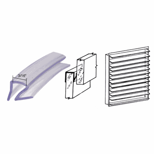 CRL 1420B Clear Vinyl Jalousie Louver Slat - 1000' Roll