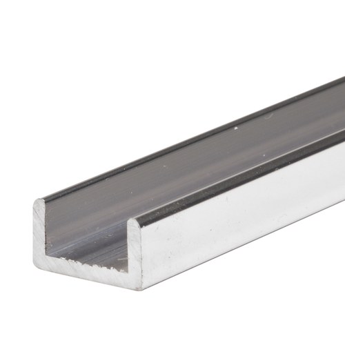 CRL SDCR12BA Brite Anodized Frameless Shower Door U-Channel for 1/2
