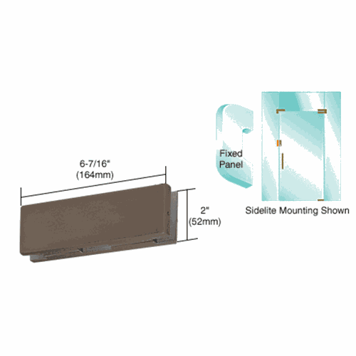 CRL EUR206DU Bronze Anodized EUR Series Sidelite/Glass Door Keeper