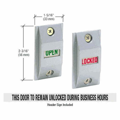 CRL DL2177A Aluminum Slide Down Lock Indicator Set - 
