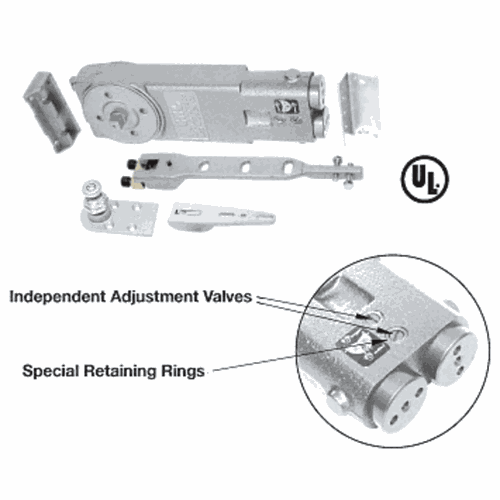 CRL 8170A Medium Duty 105 Hold Open Concealed Closer with A End-Load Hardware