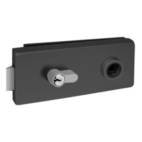 CRL FLKSMBL Fallbrook Matte Black Square Latch with Keyed Cylinder