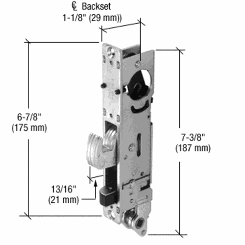 CRL DH18900L Adams Rite Left-Hand Hook Throw Deadbolt/Latch