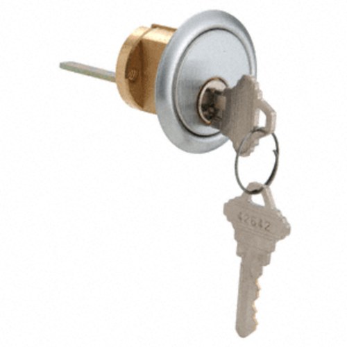 CRL DC7015SC8KASC Satin Chrome 5-Pin Rim Cylinder, Keyed Alike, Schlage 'C', 1-3/4