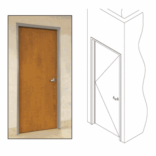 CRL 487F3711L Clear Anodized 487 OfficeFront LH Single Door Frame 3'0 x 7'0