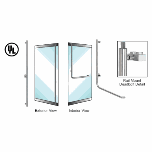 CRL DB100F4L1BS Blumcraft Brushed Stainless Left Hand Low Profile Cylinder Thumbturn Deadbolt